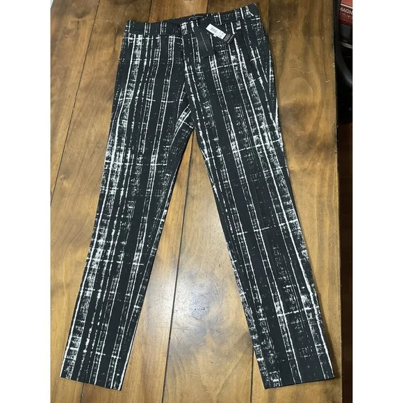 Banana Republic Pants - Banana Republic Sloan Fit Faux Leather Trim Slim Ankle Pants Black Size 2